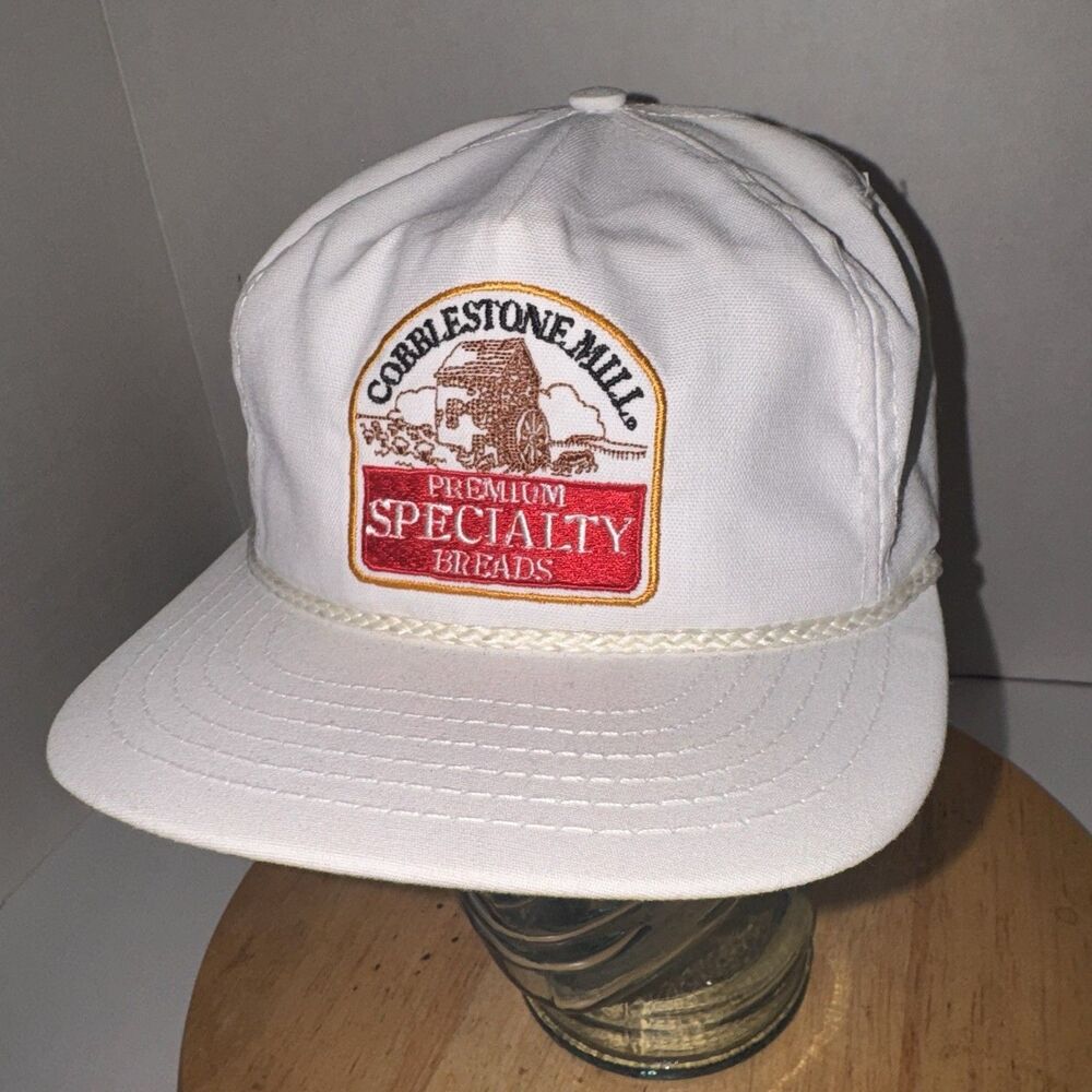 Vintage Cobblestone Mill Specialty Breads Rope Snapback Hat Made USA